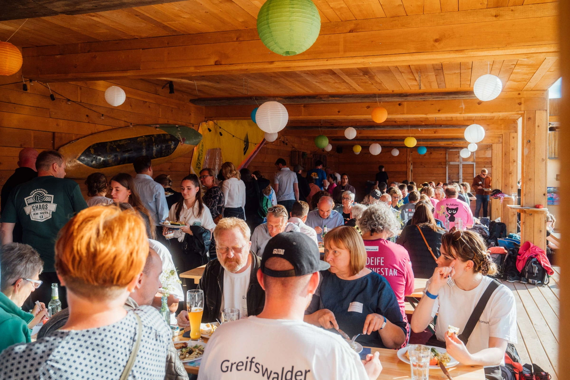 Nach der physischen Verausgabung hieß es Stärken am Buffet